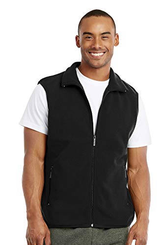 Knocker Men's Polar Fleece Zip Up Vest (S, Black) at Amazon Men's